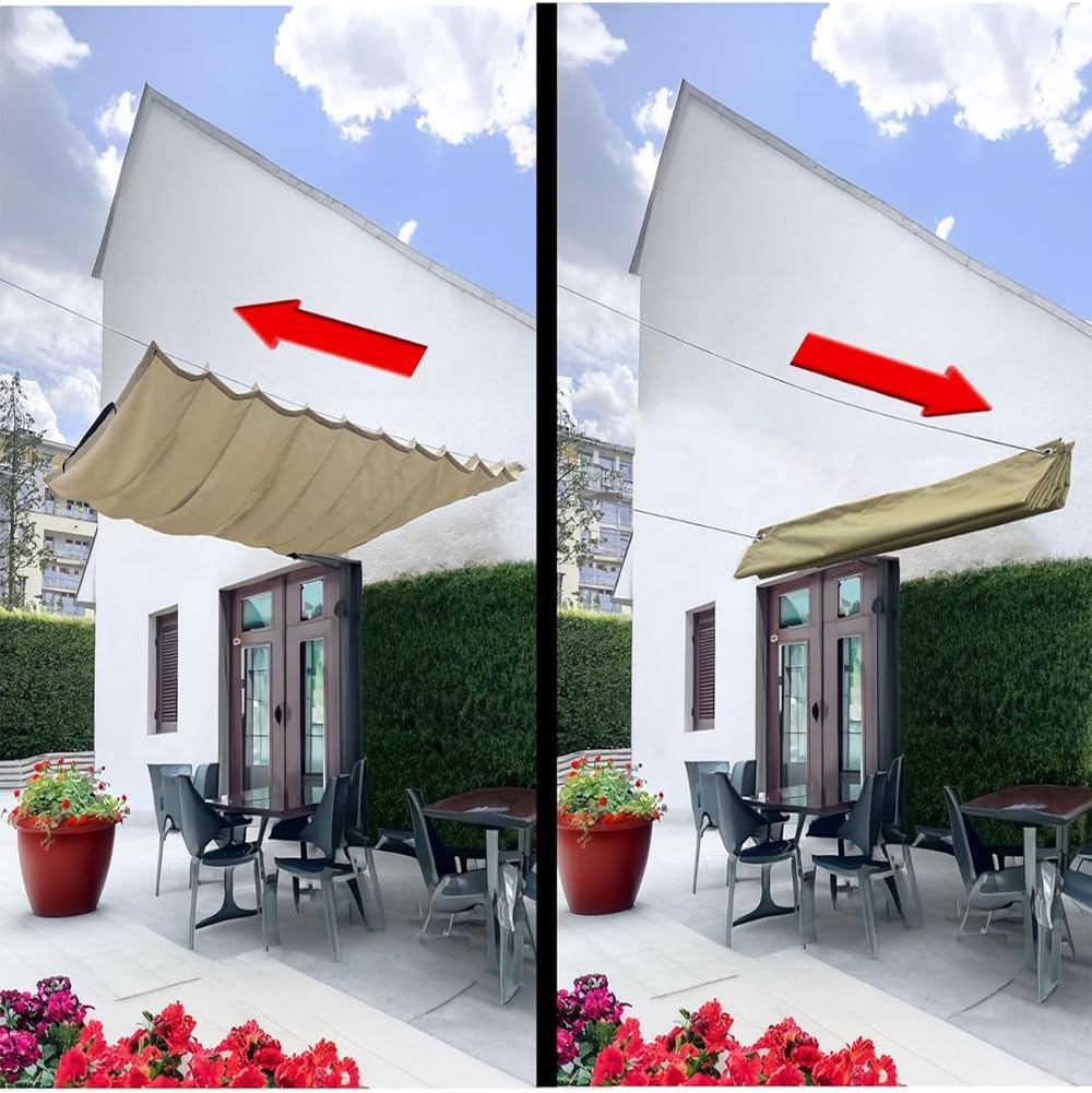 Wodoodporny żagiel przeciwsłoneczny, odporny na promieniowanie UV, pergola, do ogrodu, na patio i do opalania, wszechstronne rozwiązanie chroniące przed słońcem