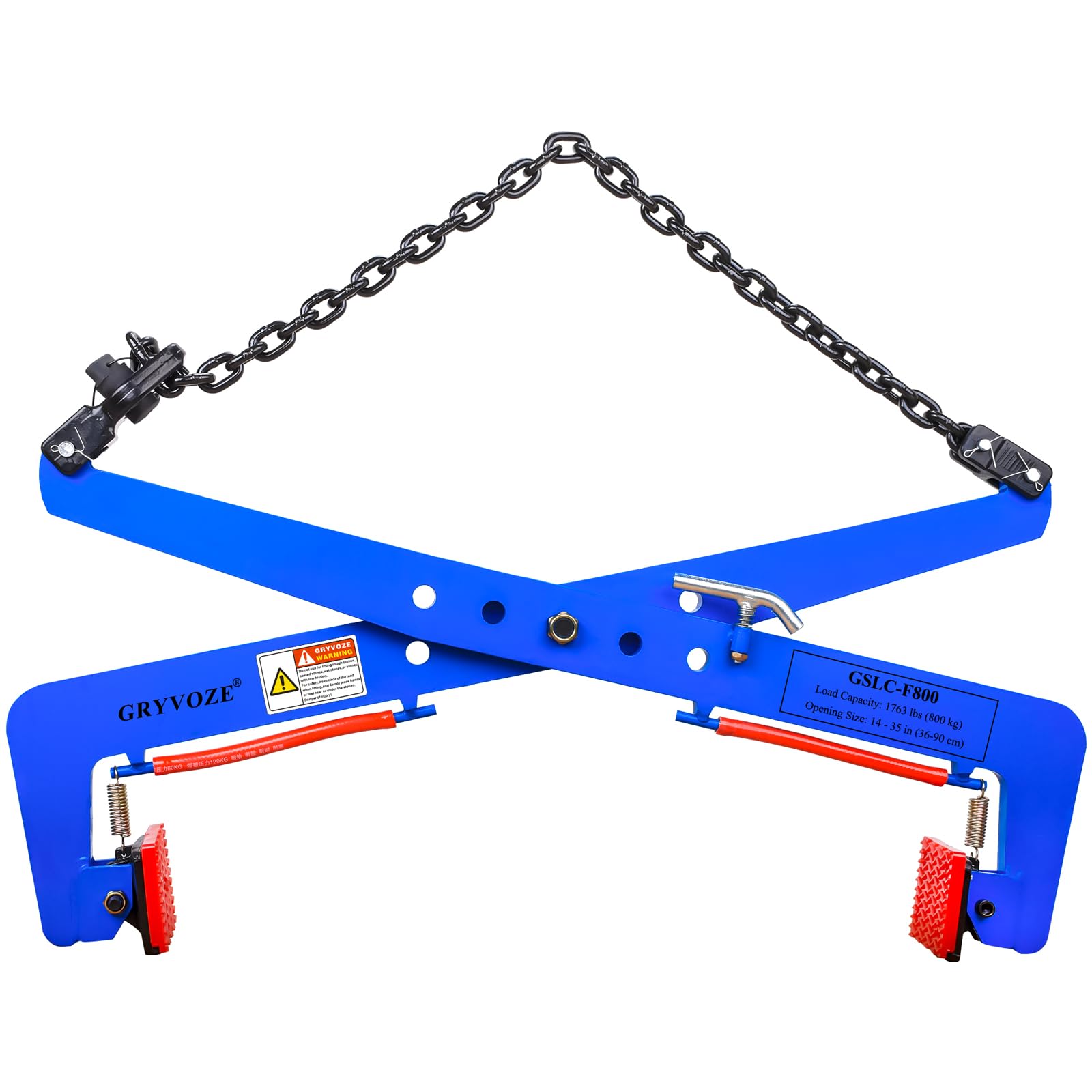 GRYVOZE 1763 lbs Stone Lifting Clamp, Adjustable Range: 14"-35" Granite Slab Lifting Clamp, Heavy Duty Scissor Clamps for Carrying and Vertical