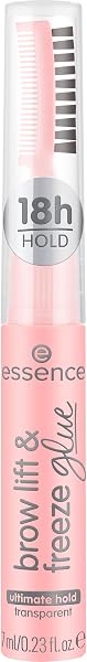 essence Brow Lift & Freeze Glue 01 Clear Control, Clear Brow Gel, Ultra Strong Hold, Natural Finish, 3-in-1 Applicator, 5ml - 1