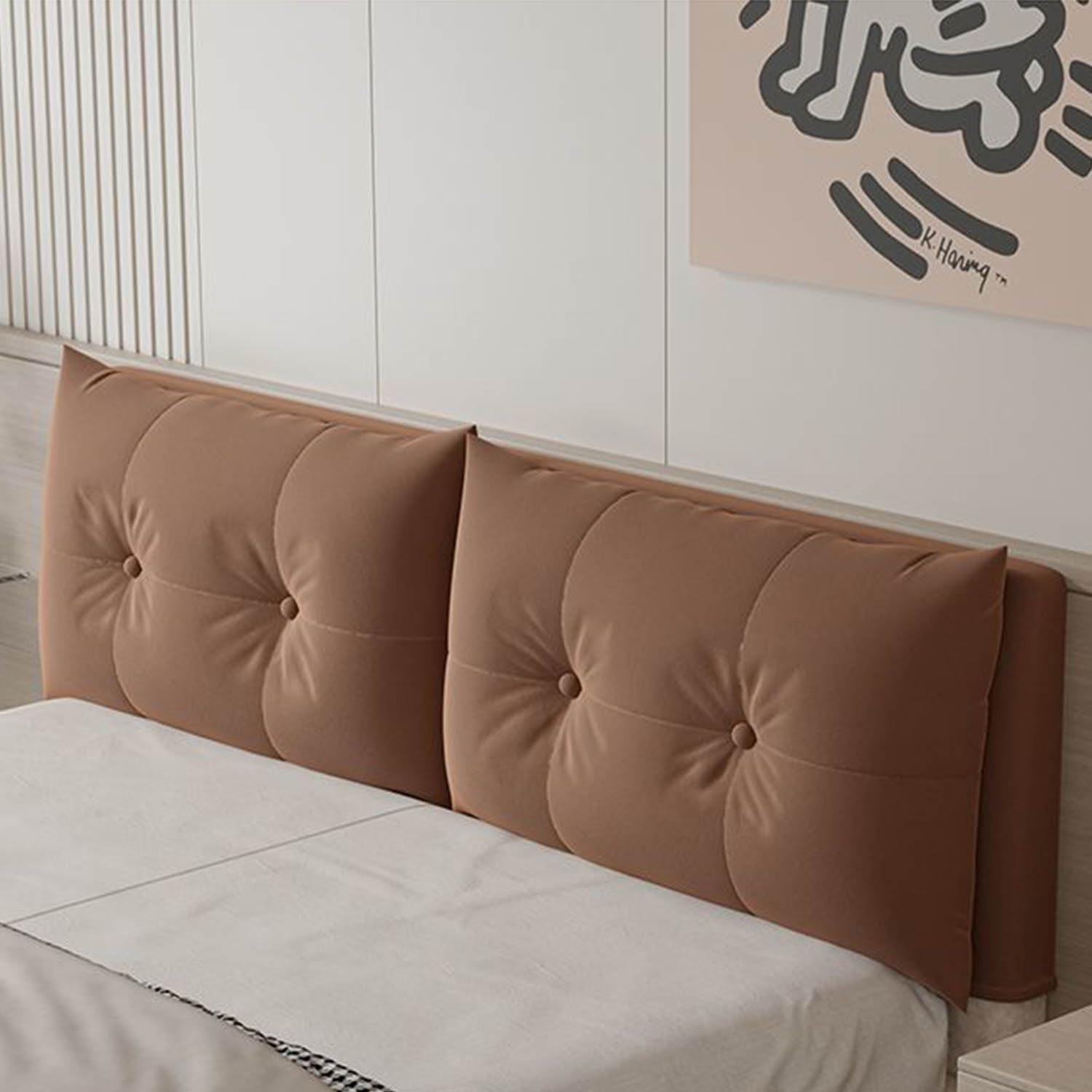 Bed Headboard Cushion Bedside Backrest Reading Pillow Upholstered Cover