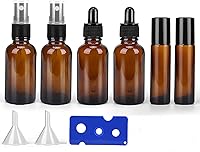 Vista 1 de Botellas de spray ámbar y vidrio - 0.7 fl oz, botellas de rodillo de 0.3 fl oz para aceites esenciales y cosméticos