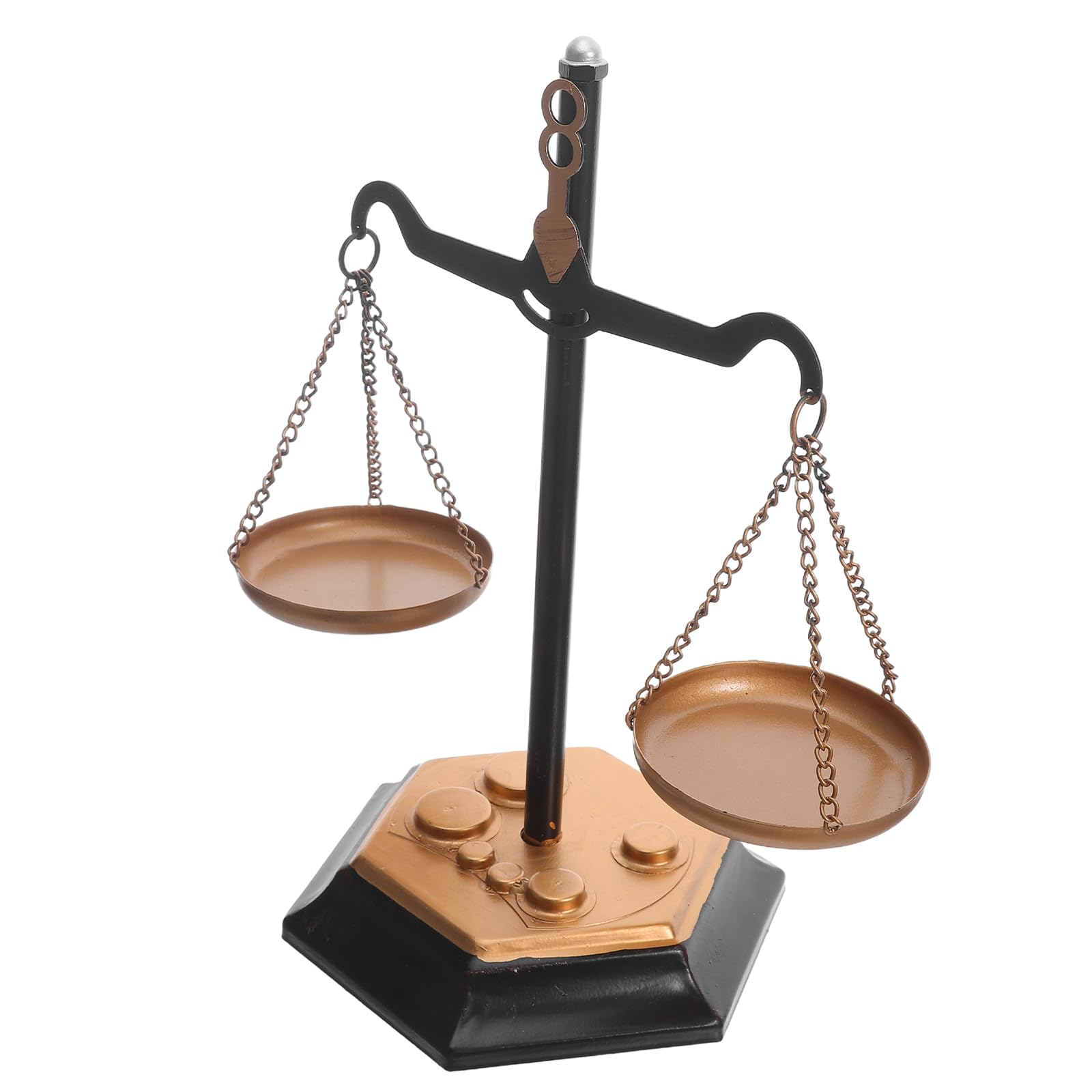 Petite statue de balance vintage en métal ornement décoratif haut de gamme