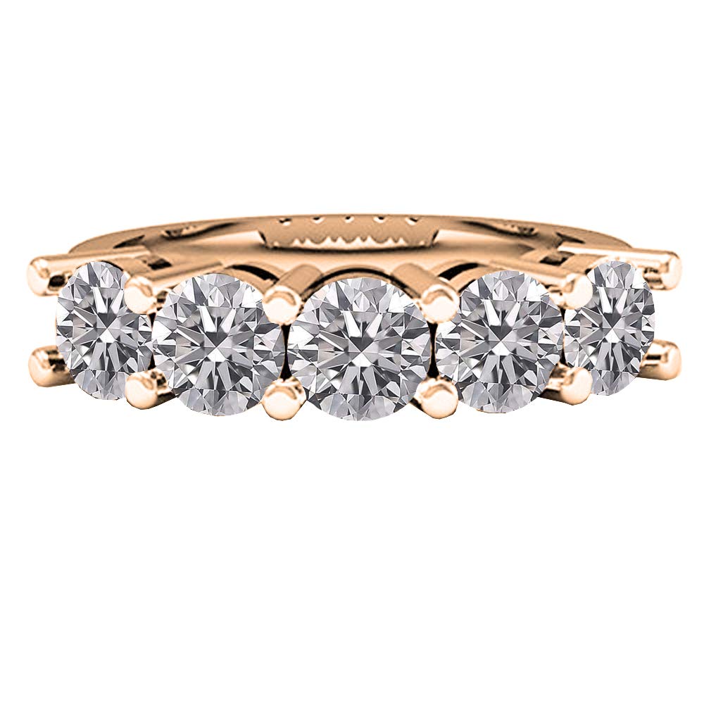 DazzlingRock Collection 10 quilates oro rosa H-I Diamante cultivado en laboratorio
