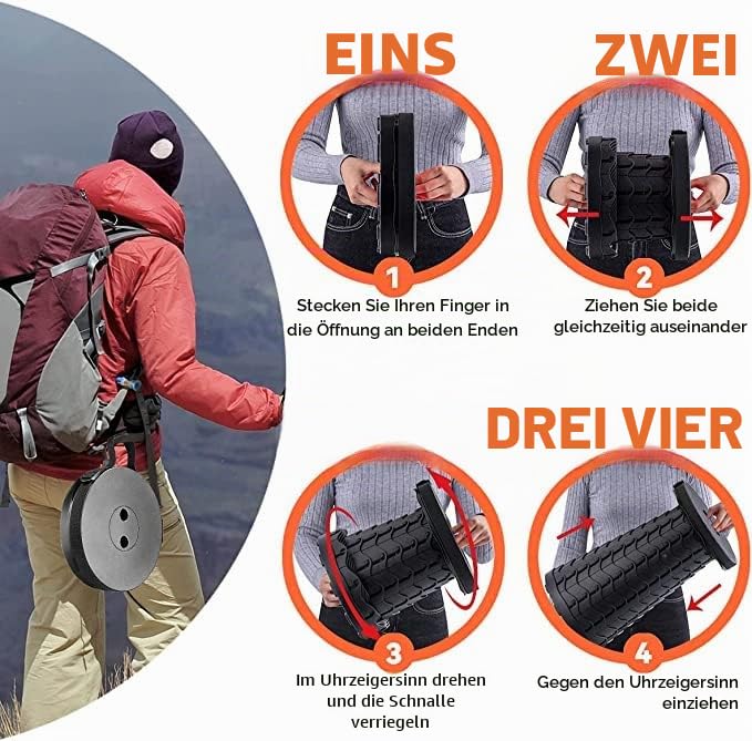 Yexati Verbesserter Klapphocker mit Tragkraft 180 kg, Faltbarer Campinghocker mit weichem Kissen/robuster Aufbewahrungstasche und Karabiner, tragbarer Sitz, ideal für Innen- und Außenaktivitäten