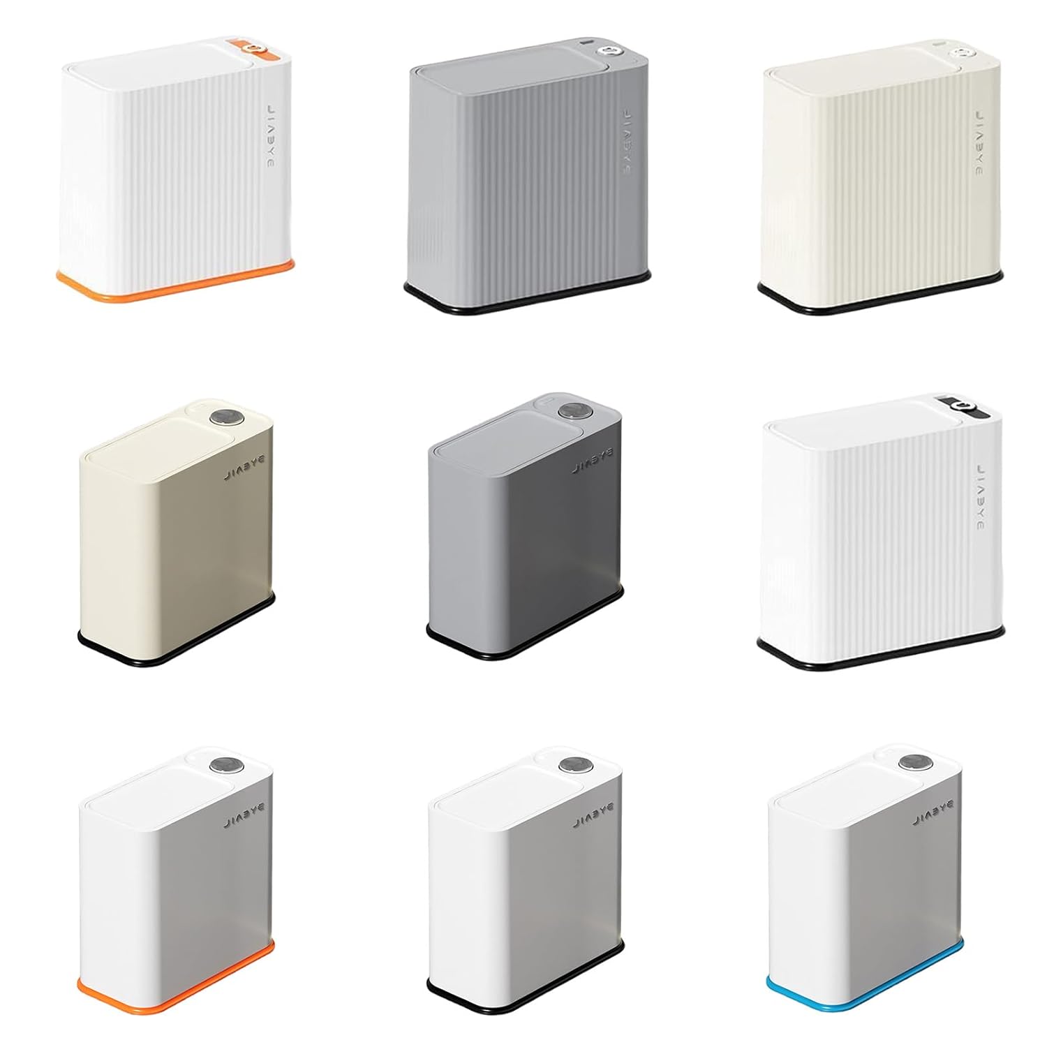 Push Top Bathroom Storage Bucket Garbage Can for Tight Space for Home and Office Control