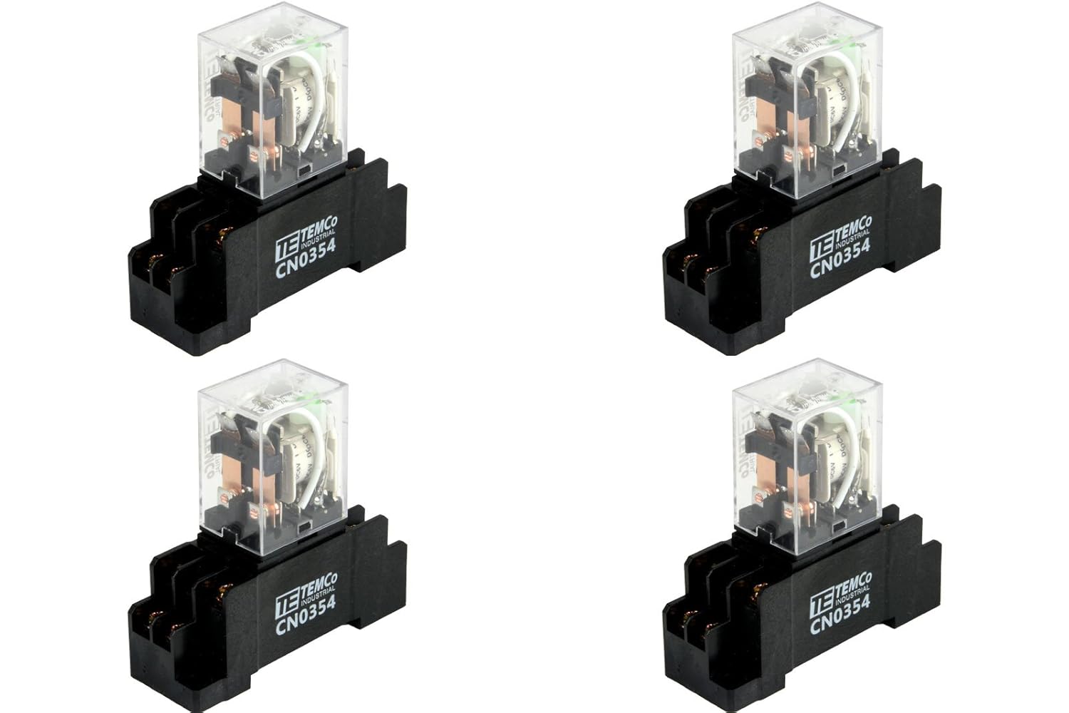 4X TEMCo Ice Cube Relay General Purpose 6 VDC 10A Contact 8 Pin w/Socket