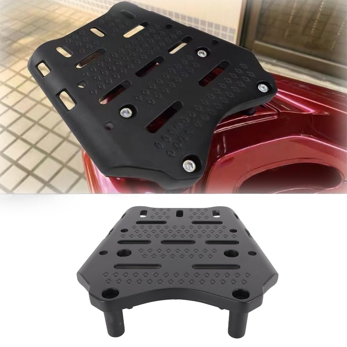 Portaequipajes trasero de aleación de aluminio para motocicleta PCX 125, 150 2014-2019, color negro