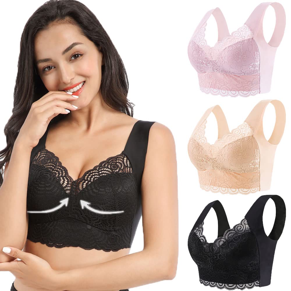 Kaluo Women's One Lymphatic Detoxification And Shaping And Powerful Lifting Bra, Wireless Lace Bra For Lymph Drainage Bra