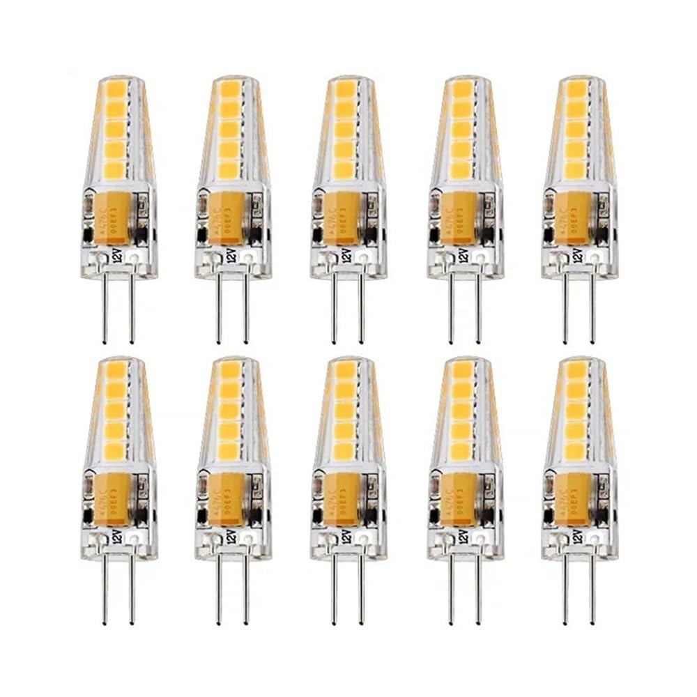 NXCVBNKZJ KJXP Lighting, Pack of 10, Led Lamp AC220V G4 2W SMD2835 10leds 360 Beam Angle G4 Lamp(Cold White)