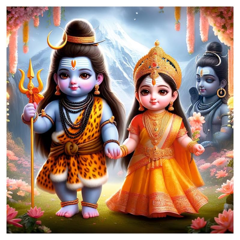 Image of British Terminal Cute little Bal Gopal Baby God Krishna| Kanha Ji | Laddu Lord Makhan Chor Painting Religious Poster for Pregnant Women for wall (matt thin vinyl,sticker,multicolor,unframed)| bj318
