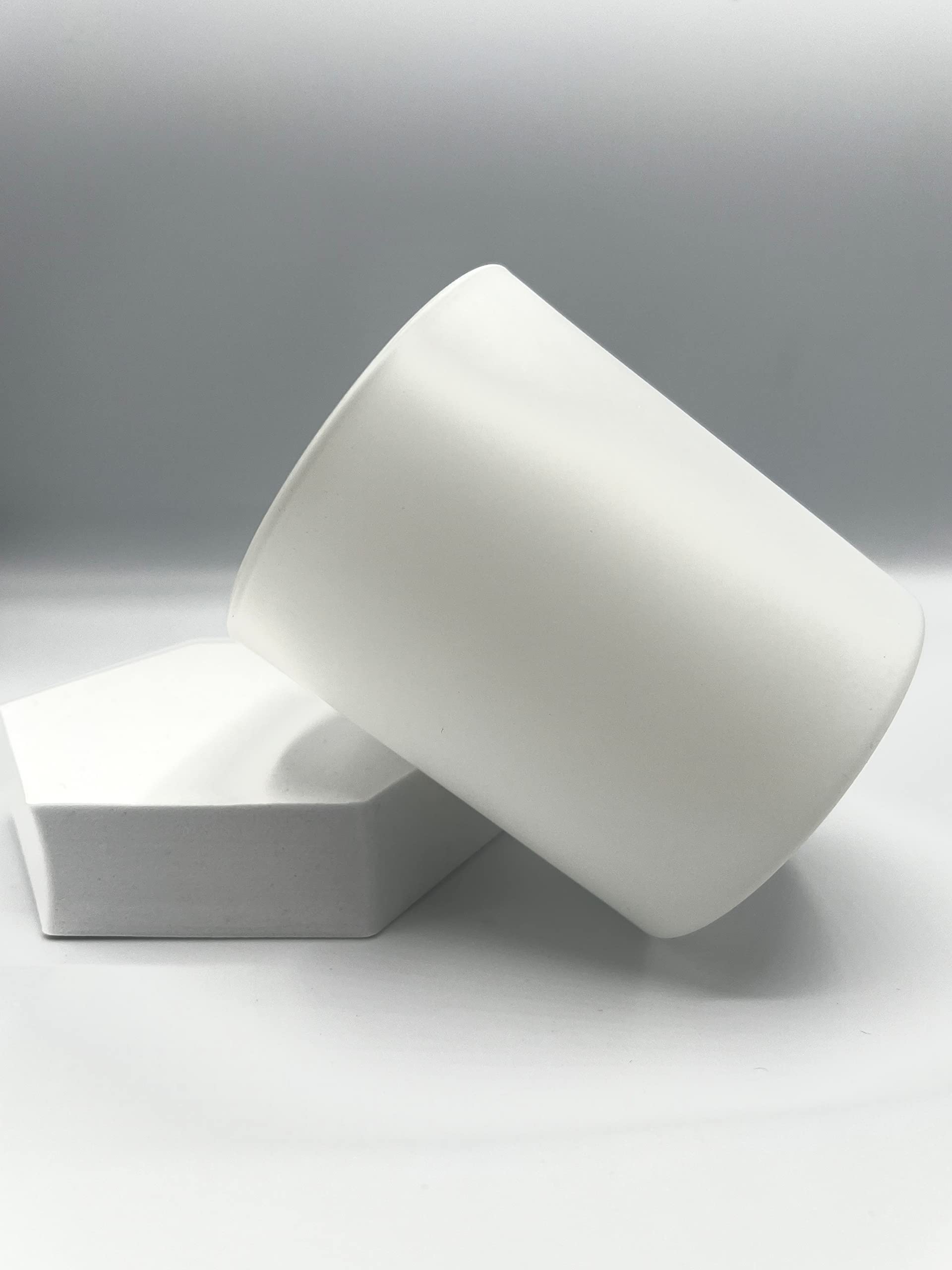 Large 18 Piece Set White 14 oz. Candle Making Jars | Empty Bulk Candle Vessel Holder | DIY Candle Jar Vessel