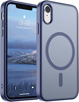 SUPFINE Magnetic for iPhone XR Phone Case(Compatible with MagSafe)(Military Grade Drop Protection) Slim Translucent Matte Shockproof with Anti-Fingerprint Phone Case,Lavender Gray