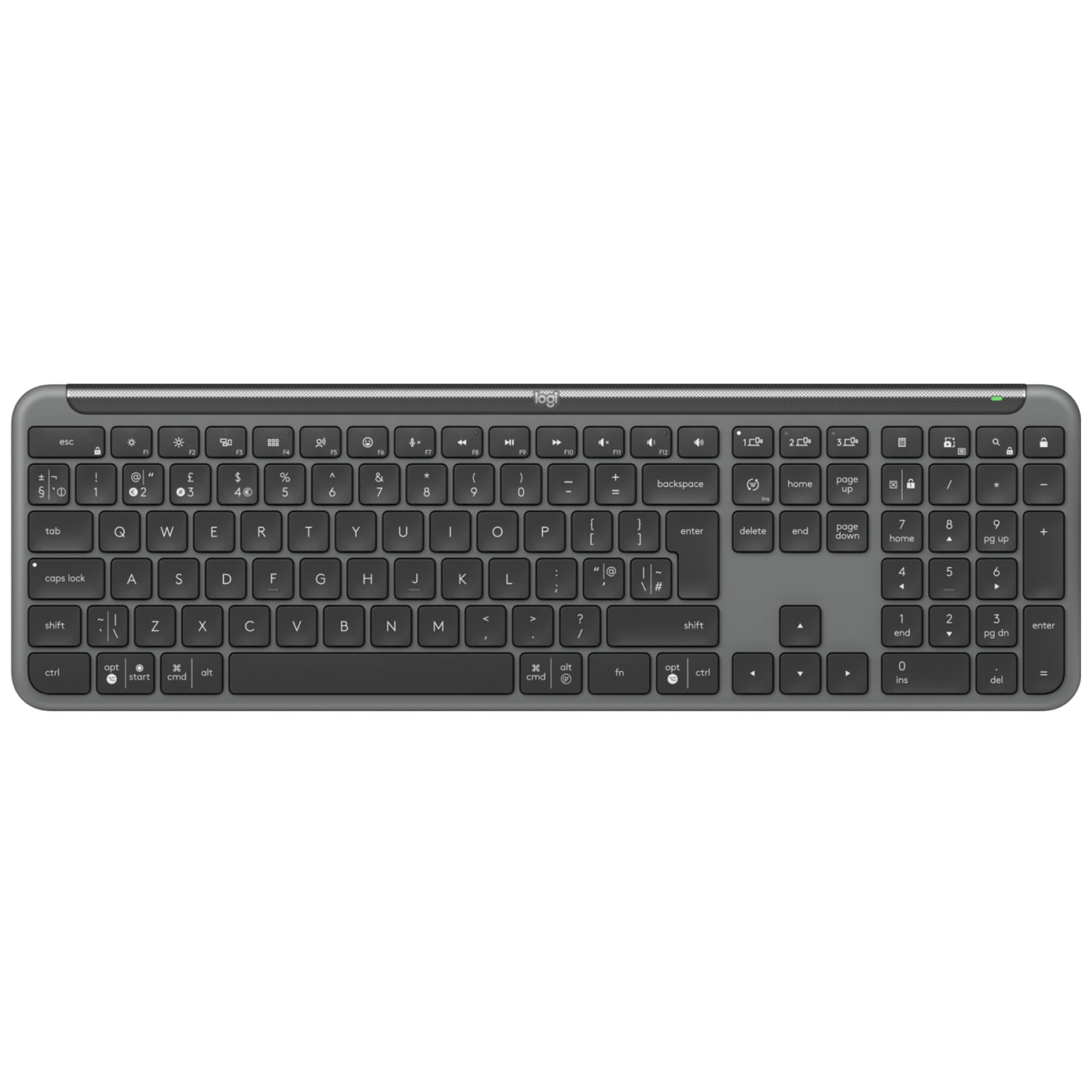 Logitech Signature Slim MK950 for Business, combinación de Teclado y ratón inalámbricos - Grafito, Disposición QWERTY Inglés Reino Unido