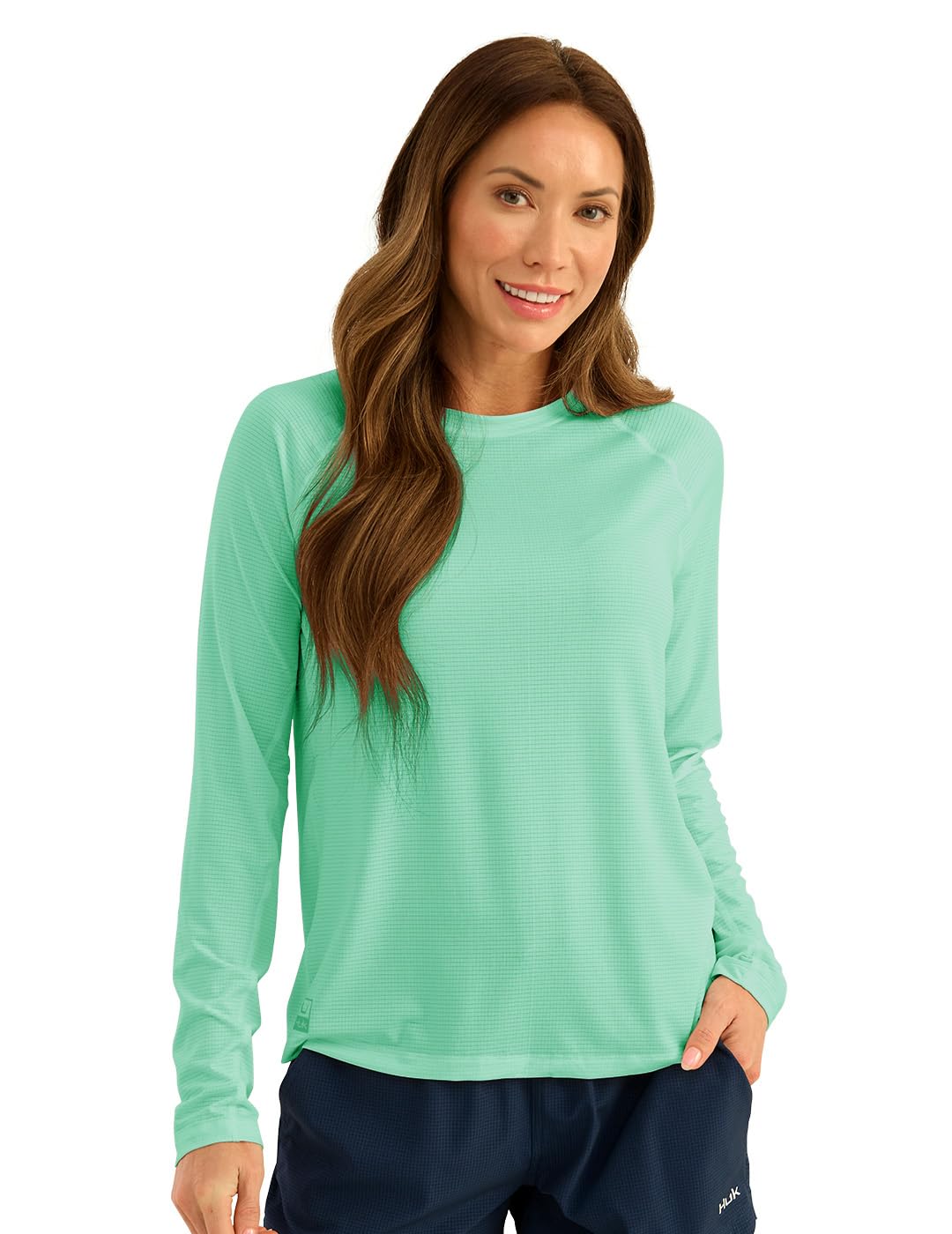 HUK Women's A1a Crew, Quick-Dry, Breathable Fishing Shirt