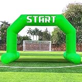 Sewinfla Arco inflable de línea de acabado de 20 pies verde con potente soplador, comercio publicitario