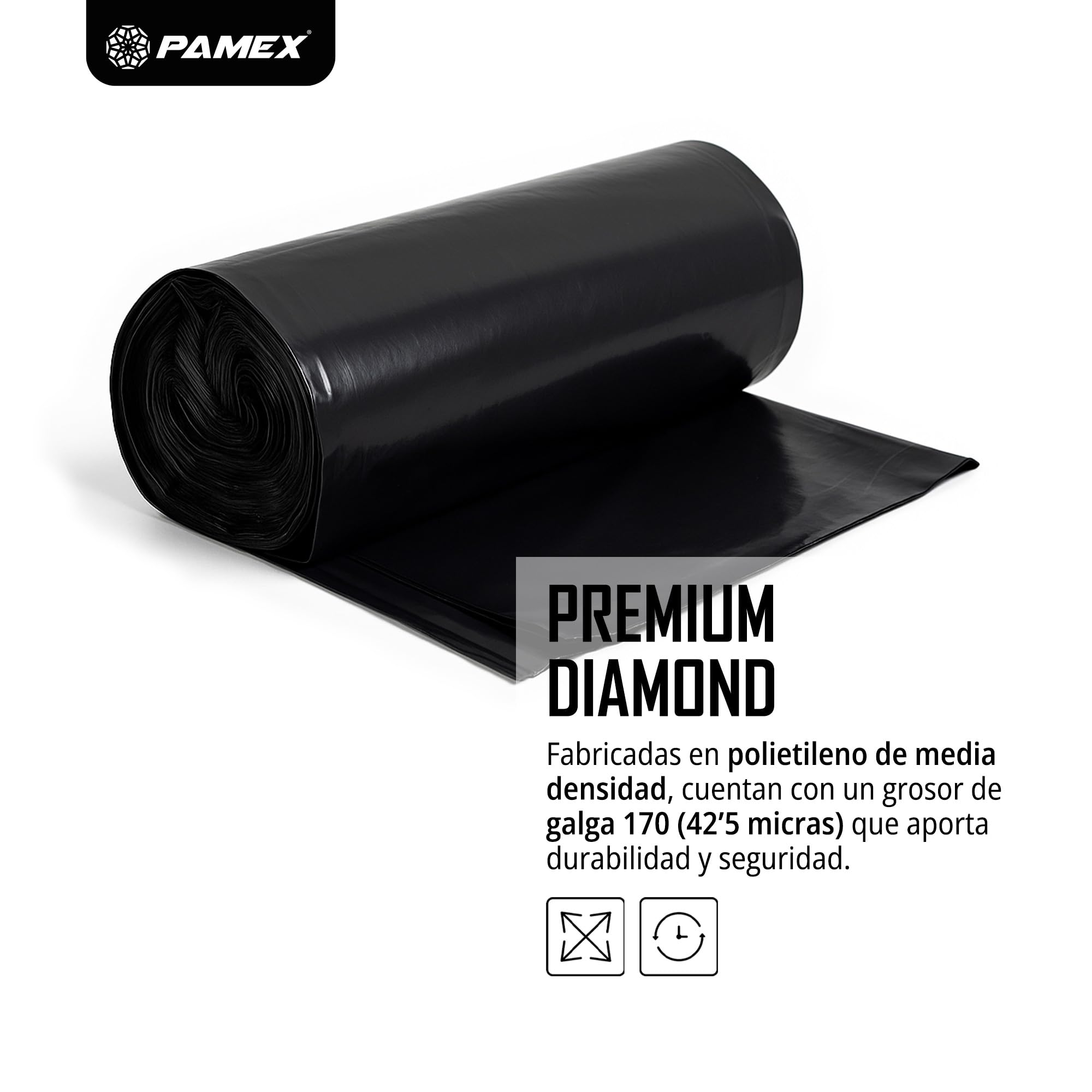 Pamex Bolsa Basura 110L Premium Diamond 20 Sets