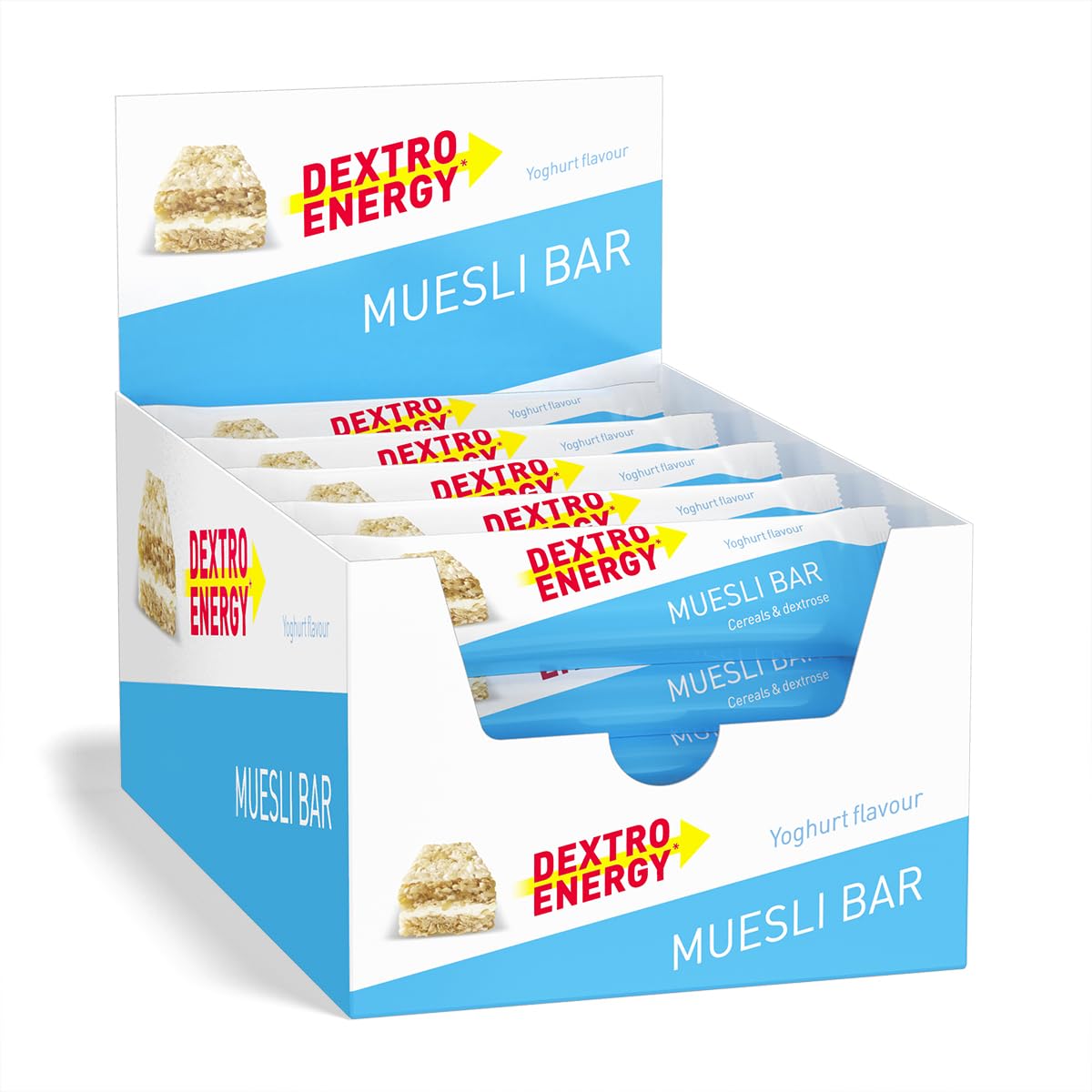 Dextro Energy Müsliriegel Joghurt - 25x35g (25er Pack) - Leckerer Getreideriegel als Alternative zum Schokoriegel, zur schnellen und langanhaltenden Kohlenhydratversorgung