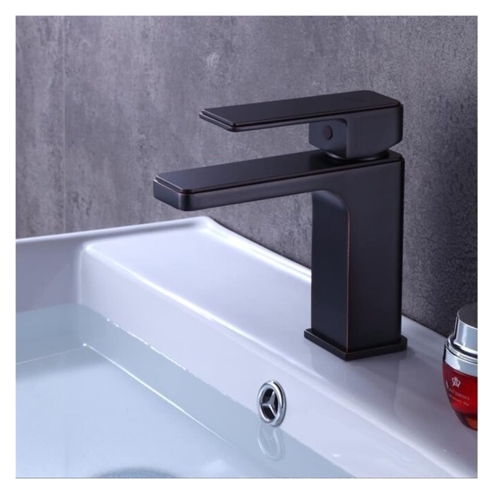 Robinet de lavabo carré ORB mitigeur eau chaude et froide en laiton durable