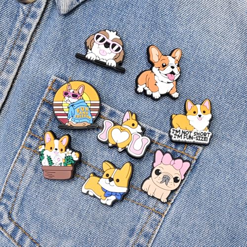 Image of 30 PCS Cute Pins Bulk,Funny Backpack Pin Lapel Badge Pins Set Different Dog Brooch Pins for Backpacks,Jackets,Hats,Bags