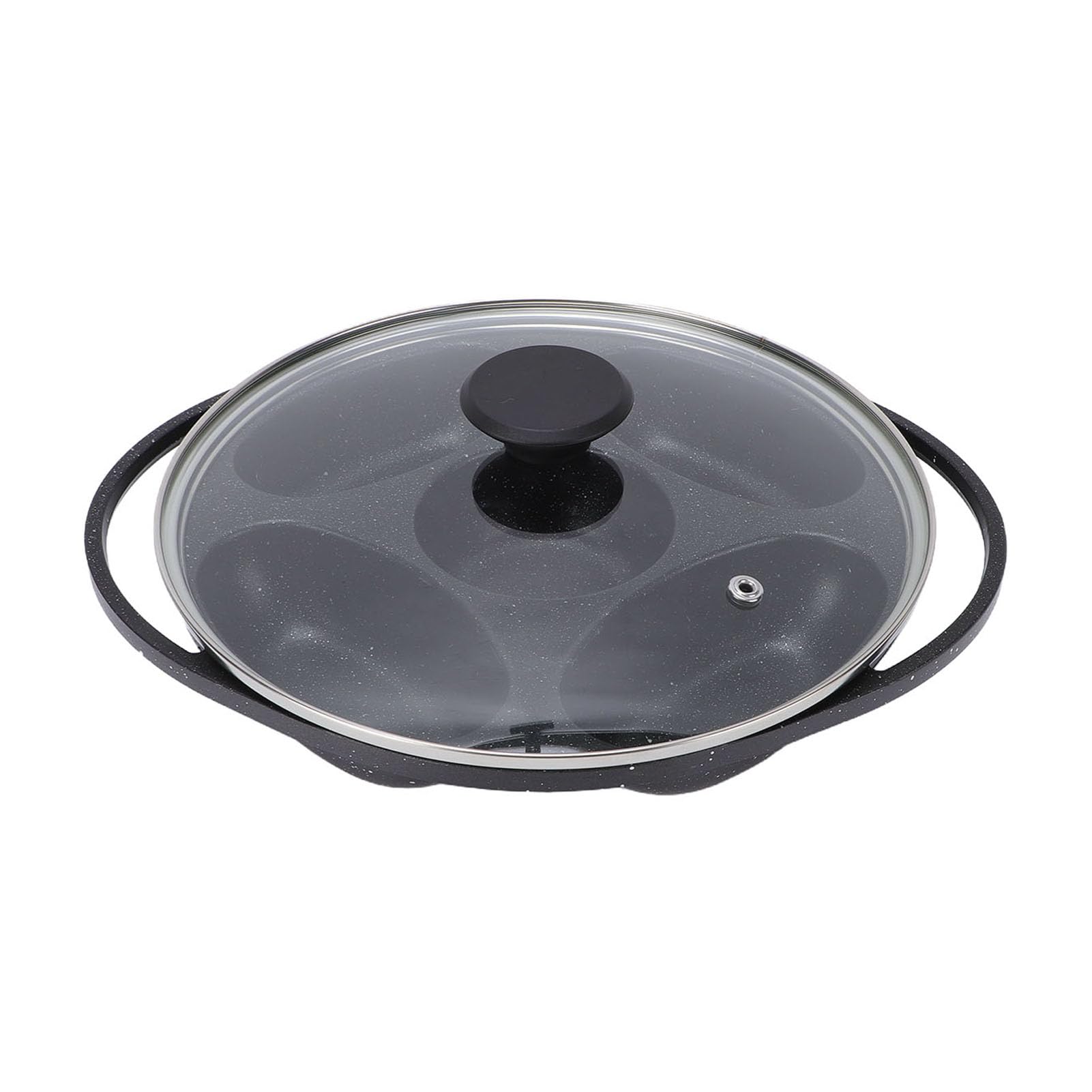 Molde para Pasteles Antiadherente de Aleación de Aluminio de 5 Orificios, Mini Molde para Tortitas y Pasteles de Calentamiento Uniforme y Eficiente con Tapa para Ocasiones Memorables