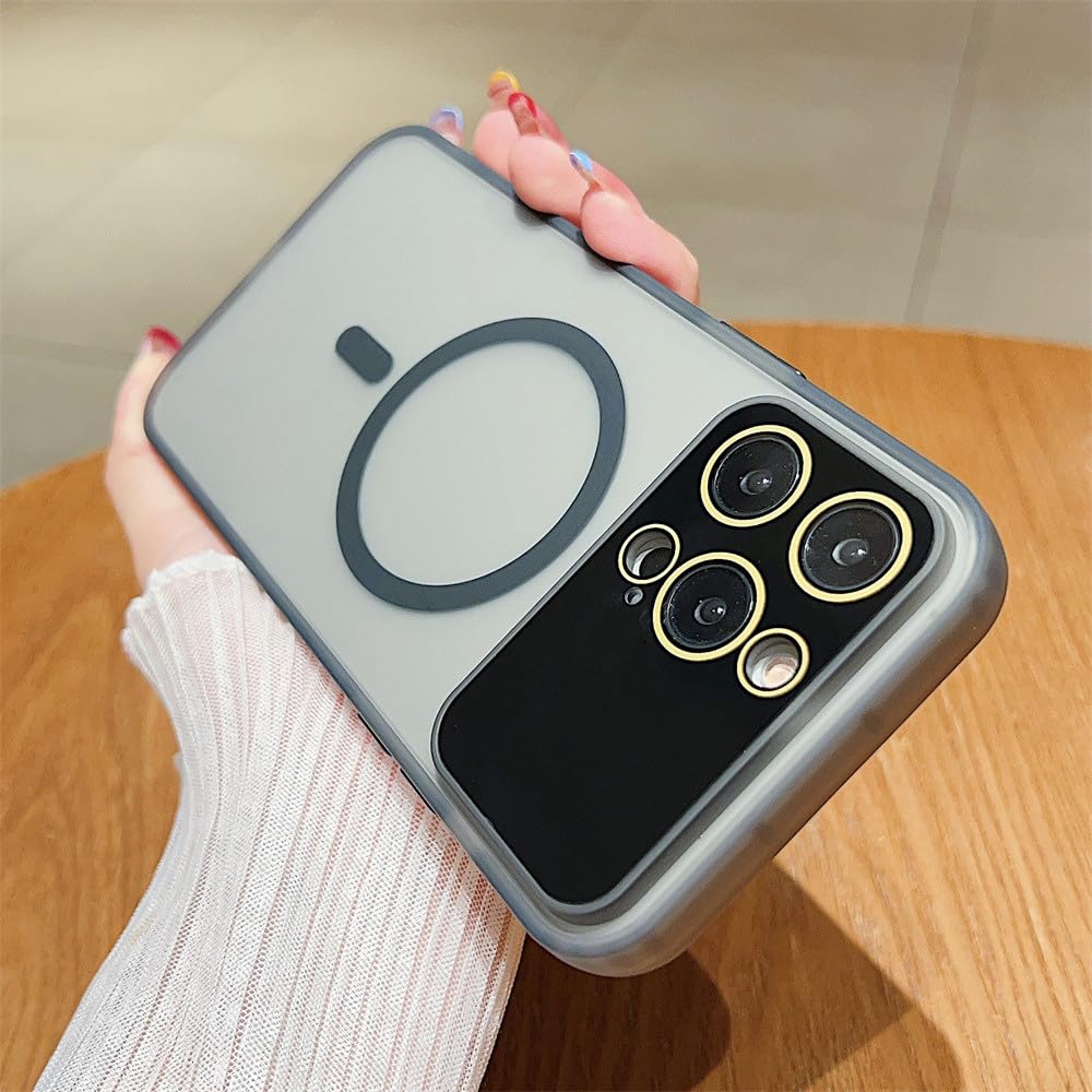 Coque de téléphone mate iPhone 12 noire magnétique premium