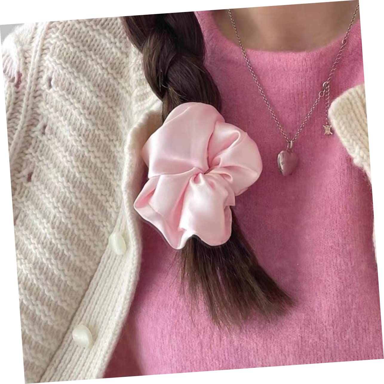 Healeved 20piezas Lazos De Satén Para Mujer Scrunchies De Seda Coleteros Suaves y Elásticos Para Fiesta y Uso Diario Accesorios De Moda