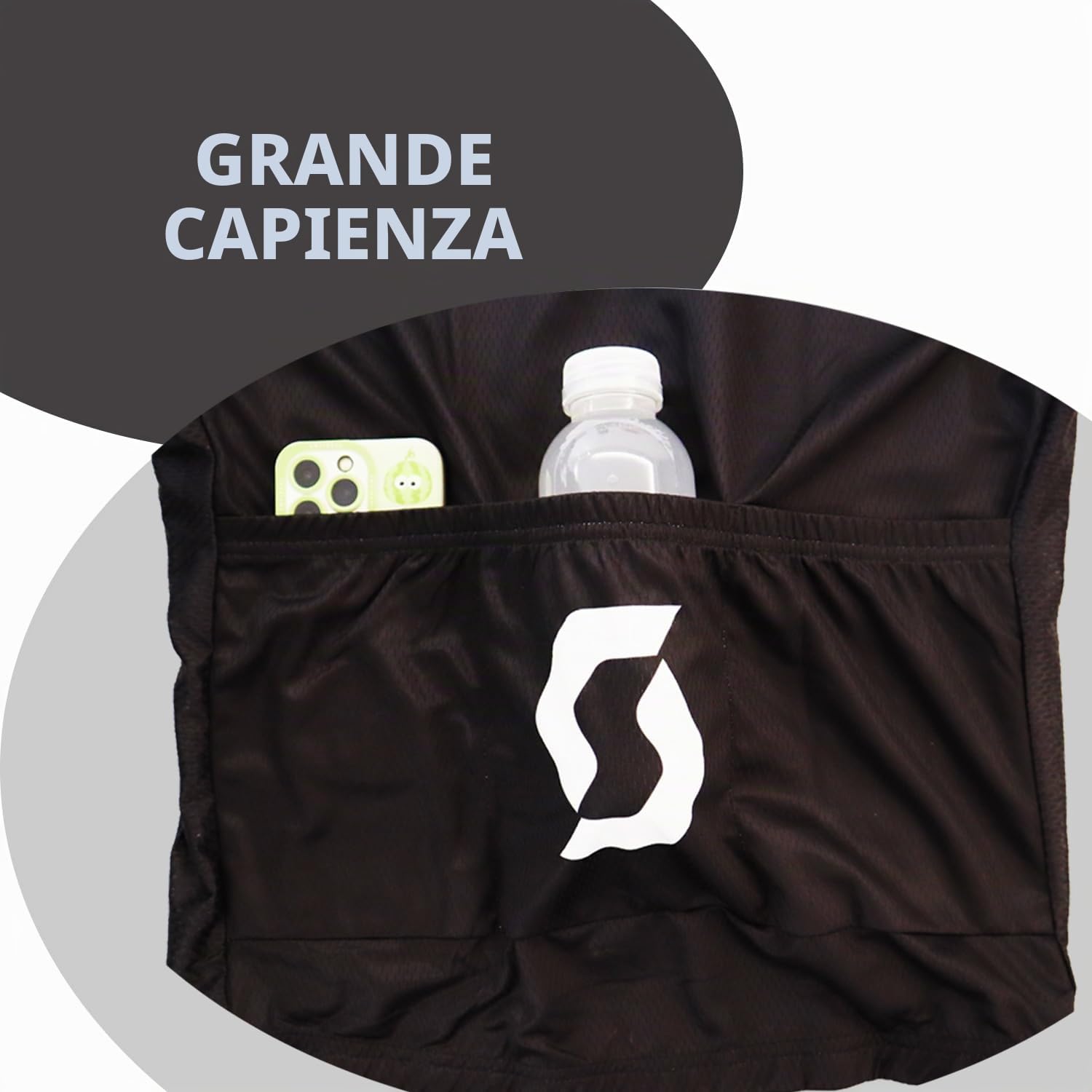 Set Abbigliamento Ciclismo Uomo Estivo - Elegante e Funzionale Body da Ciclismo Con Pantaloncini Imbottiti in Gel 19D Traspirante e Ad Asciugatura Rapida (M, Nreo)