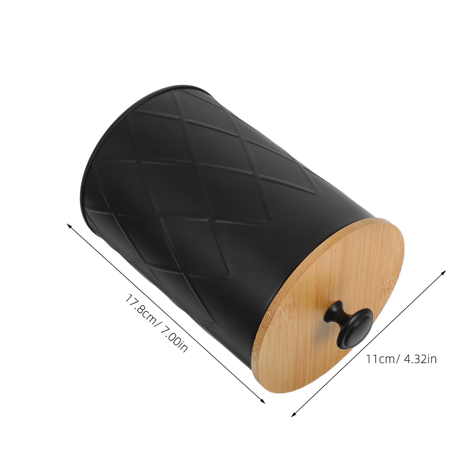 Bote de Almacenamiento de Cocina Metálico Hermético Negro 1, 2 L