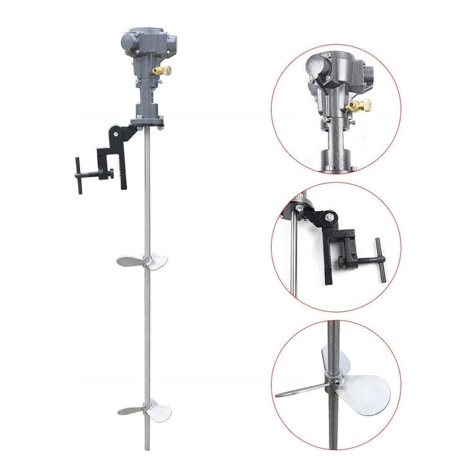 Miscelatore pneumatico per vernice, miscelatore a sollevamento automatico con tavolo in acciaio inox, miscelatore verticale per mescolare la vernice