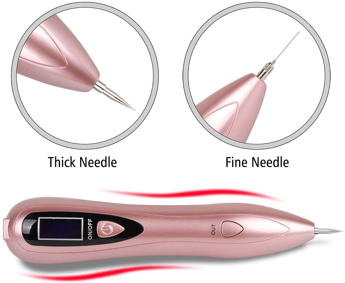 Skin Tags Remover Pen, VOONEEN Mole Remover with 9 Strength Levels &LED Spotlight, Portable