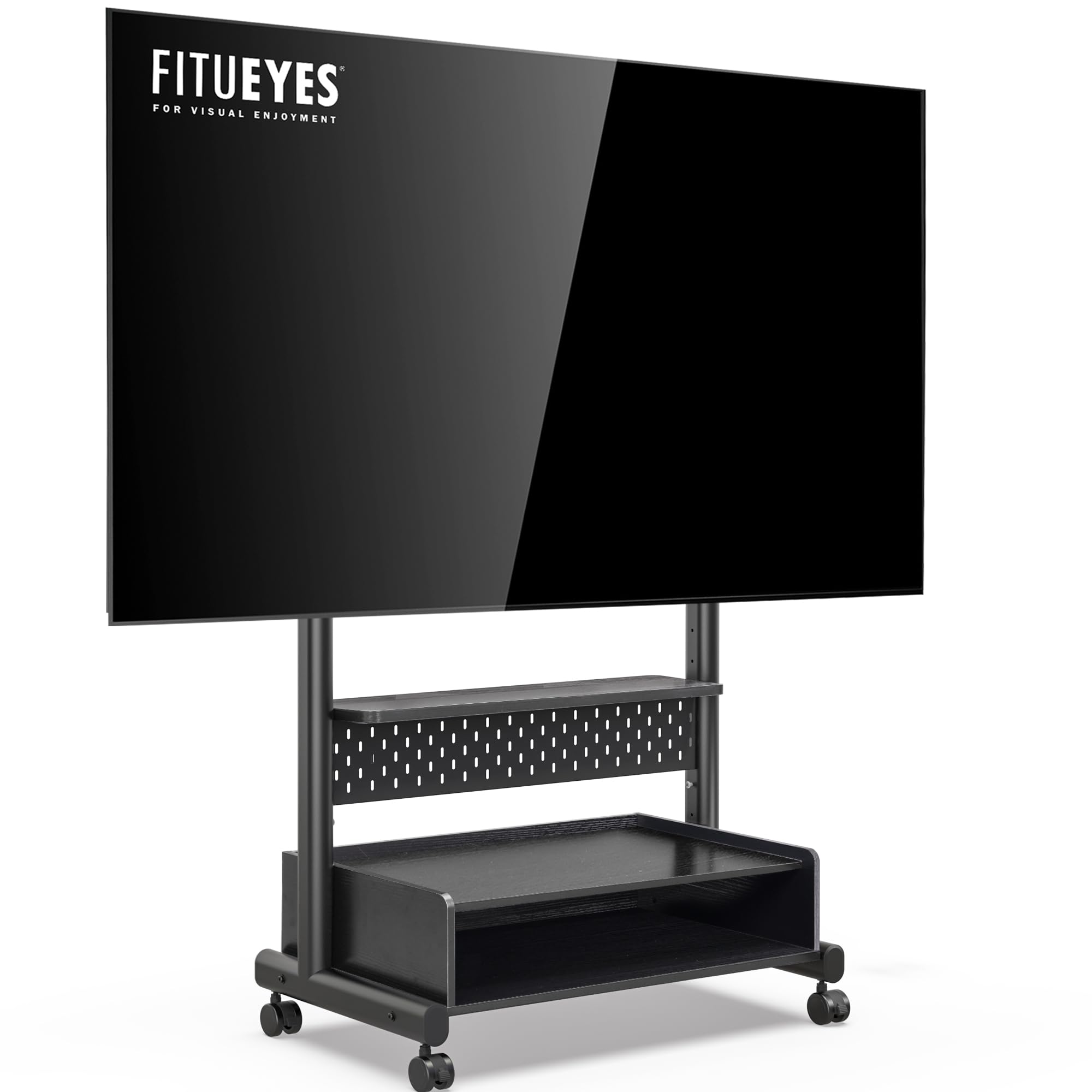 FITUEYES Supporto per TV con ruote, per TV da 40 a 85 pollici, altezza massima 60 kg, VESA 600 x 400 mm