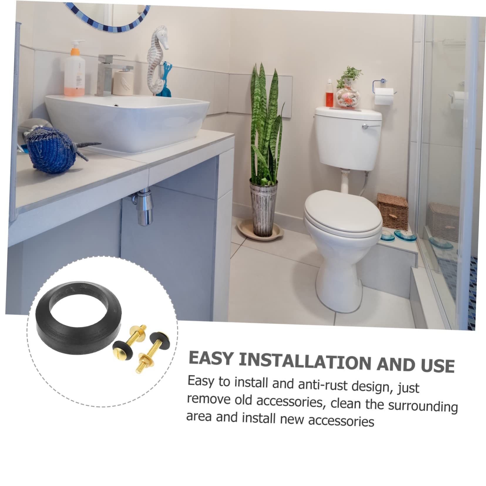 HOMSFOU 3sätze Toilettenfüllventil Toilettenspülkasten Zubehör Gummidichtungen Für Einfache Installation Praktisch Für Zuhause Büro Und Hotel