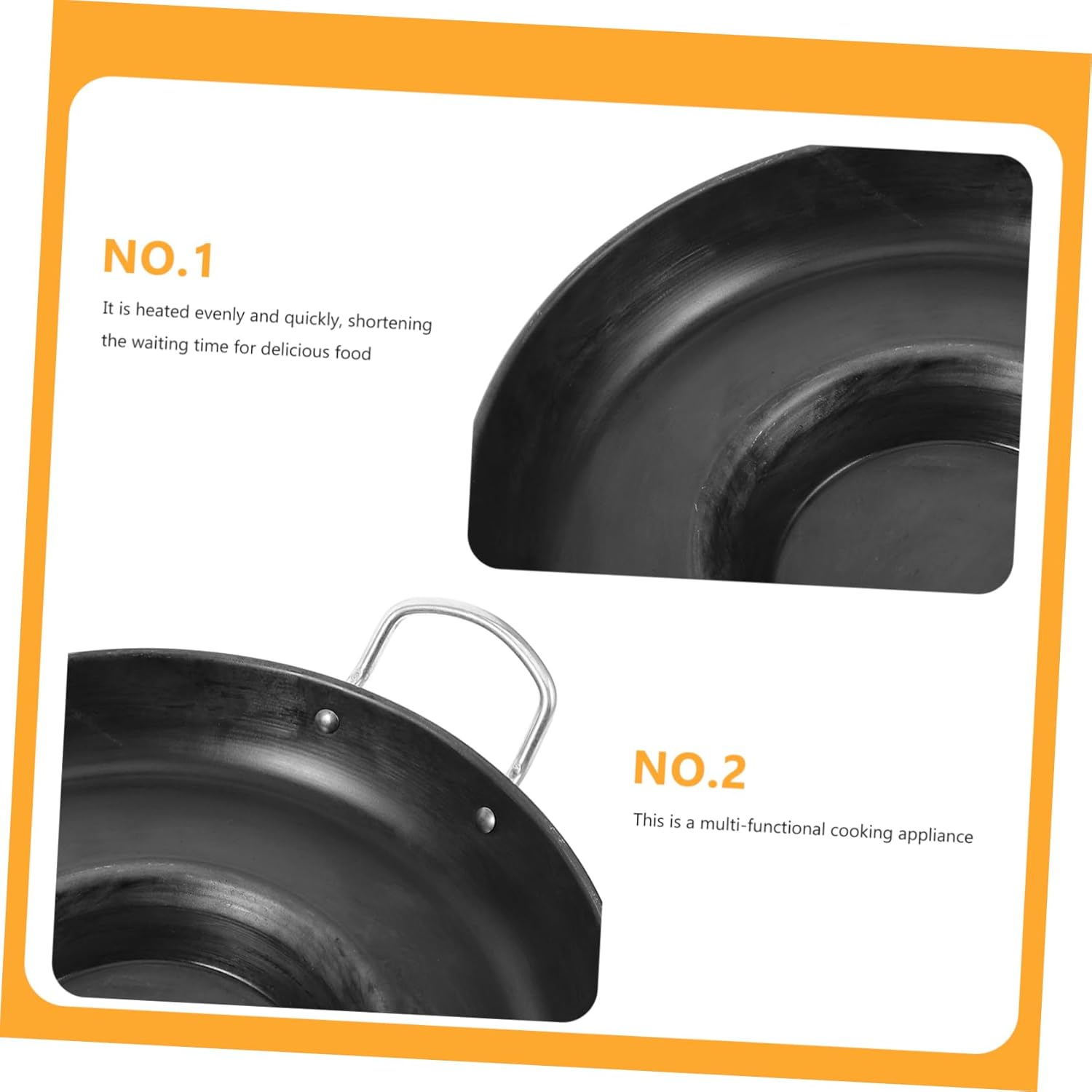 Lightweight Nonstick Frying Pan Concave Cookware for Versatile Cooking for Omelets Steaks and Pancakes for Home Outdoor Use
