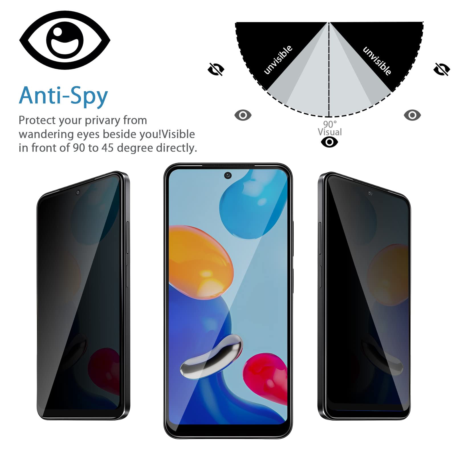 PRIVACY SCREEN PROTECTOR FOR XIAOMI POCO X3 PRO ANTI SPY PRIVATE HYDROGEL FILM E - Foto 10