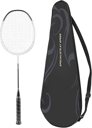 Miniatura 6 de Ultralight Badminton Racket, Deform Prevention Premium Stability Professional Carbon Fiber Badminton Racket for Backyards Gym (White)