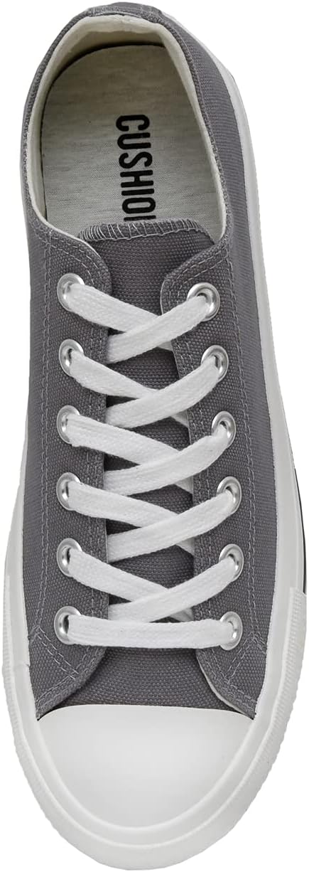 CUSHIONAIRE Women's Vina Low top Canvas Sneaker +Memory Foam