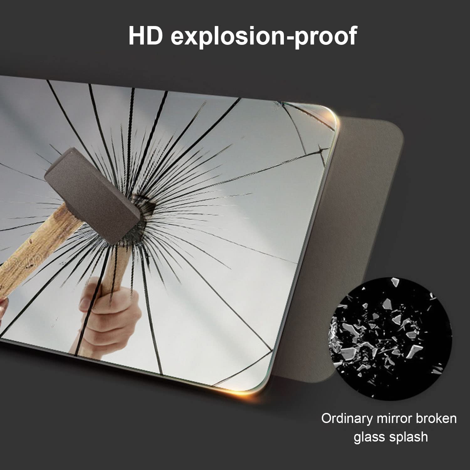 HOKO® LED badkamerspiegel 60x80 cm. Met KLOK ANTI-condens SPIEGELVERWARMING. Design badkamerspiegel met verlichting. LED verandering 2700-6500k