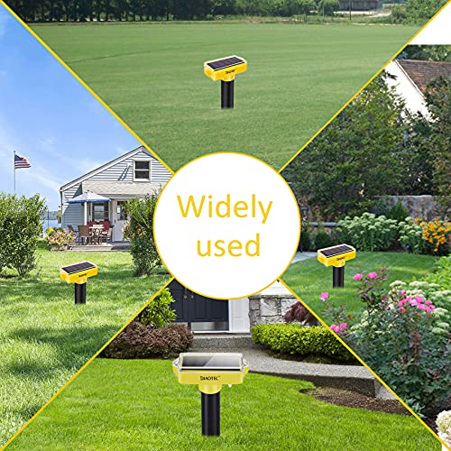 Diaotec Mole Repellents Solar Powered Groundhog Repellent Vole Repellent Outdoor Sonic Spike Pest Control To Keep Rodents Away From Your Lawn And Garden #TOP5