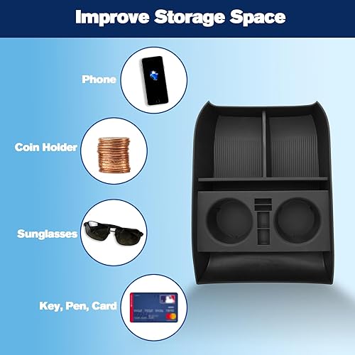 Miniatura 4 de R RUIYA Bandeja organizadora inferior para Hyundai Palisade 2023 2024 para Hyundai Palisade SESELXRTLimitedCaligrafía 2020-2024, organizador debajo