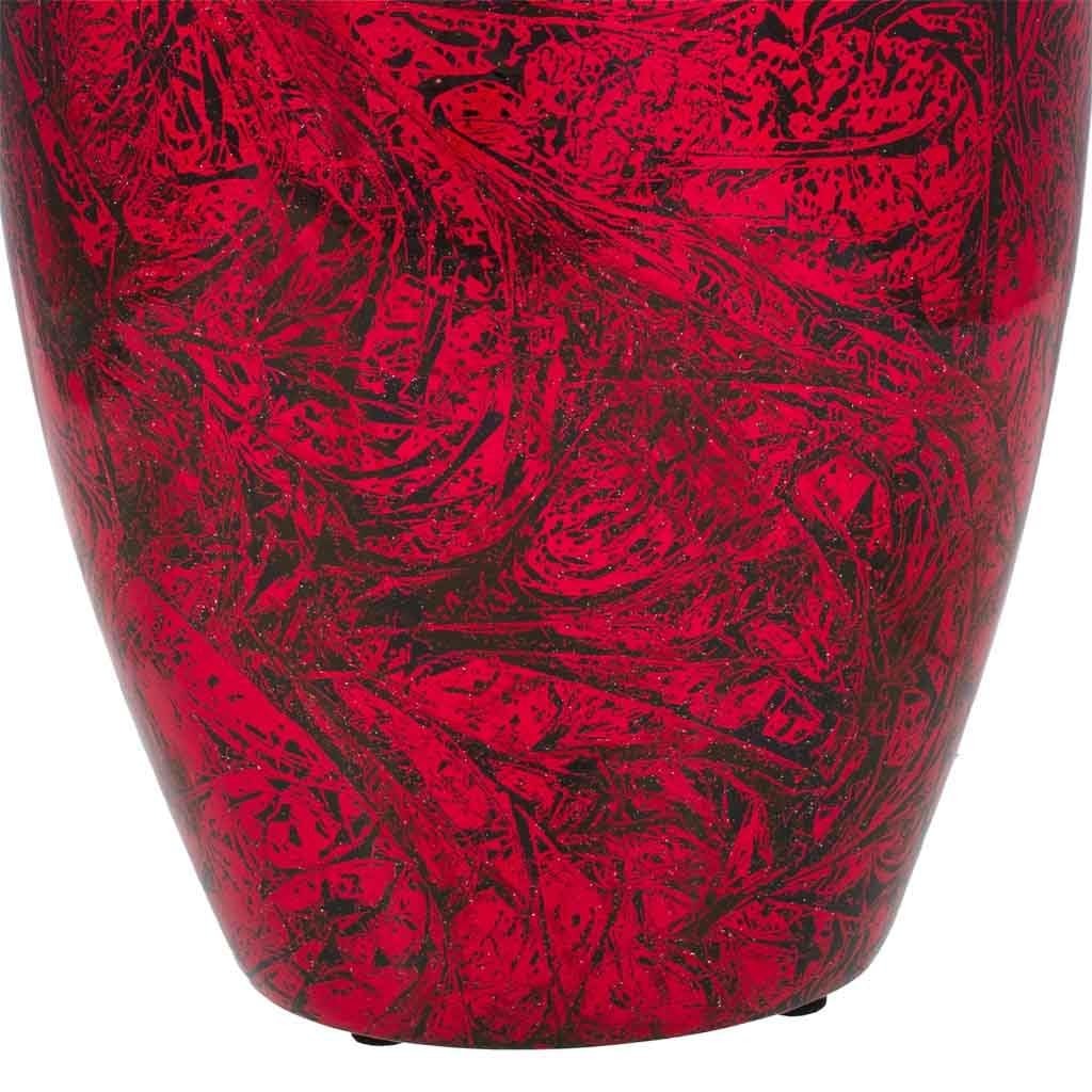 WANDERLUST DECO Jarrón de cerámica Rojo 28x17,5x48