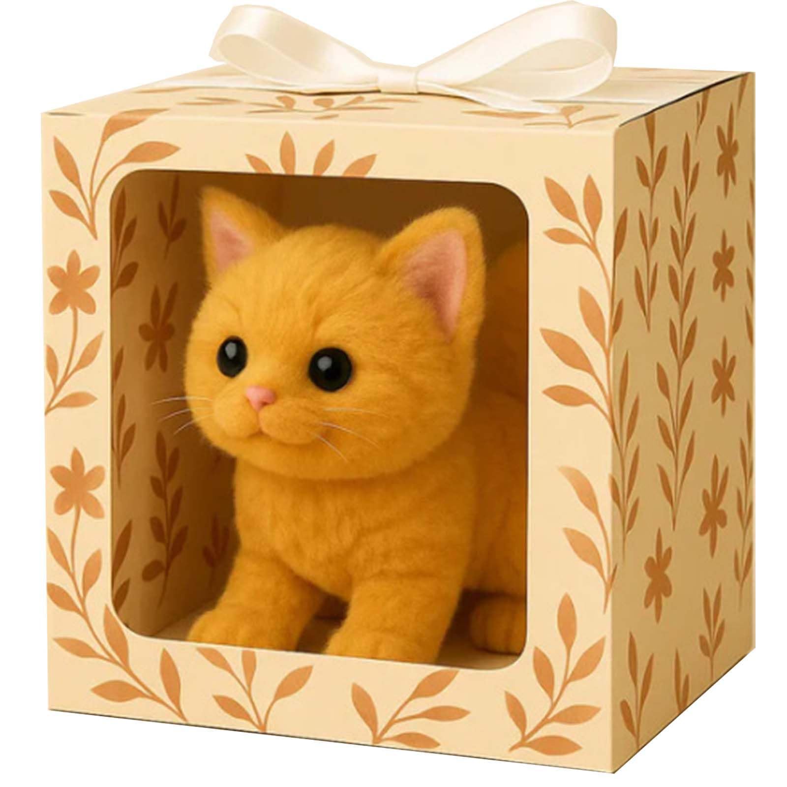 Gato Robot Realista Con Movimientos Y Sonidos – Peluche Suave Y Bajo Mantenimiento – Compañero Ideal Para Niños Y Adultos – Color Gris