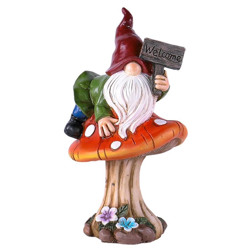 YWLUUOO Standing Gnomes Figurine Garden Scene Accessories Decorations Figures Village Ornament Decor Entrance Sculpture Funny Garden Statue Out of Yard Sculpture Outdoor