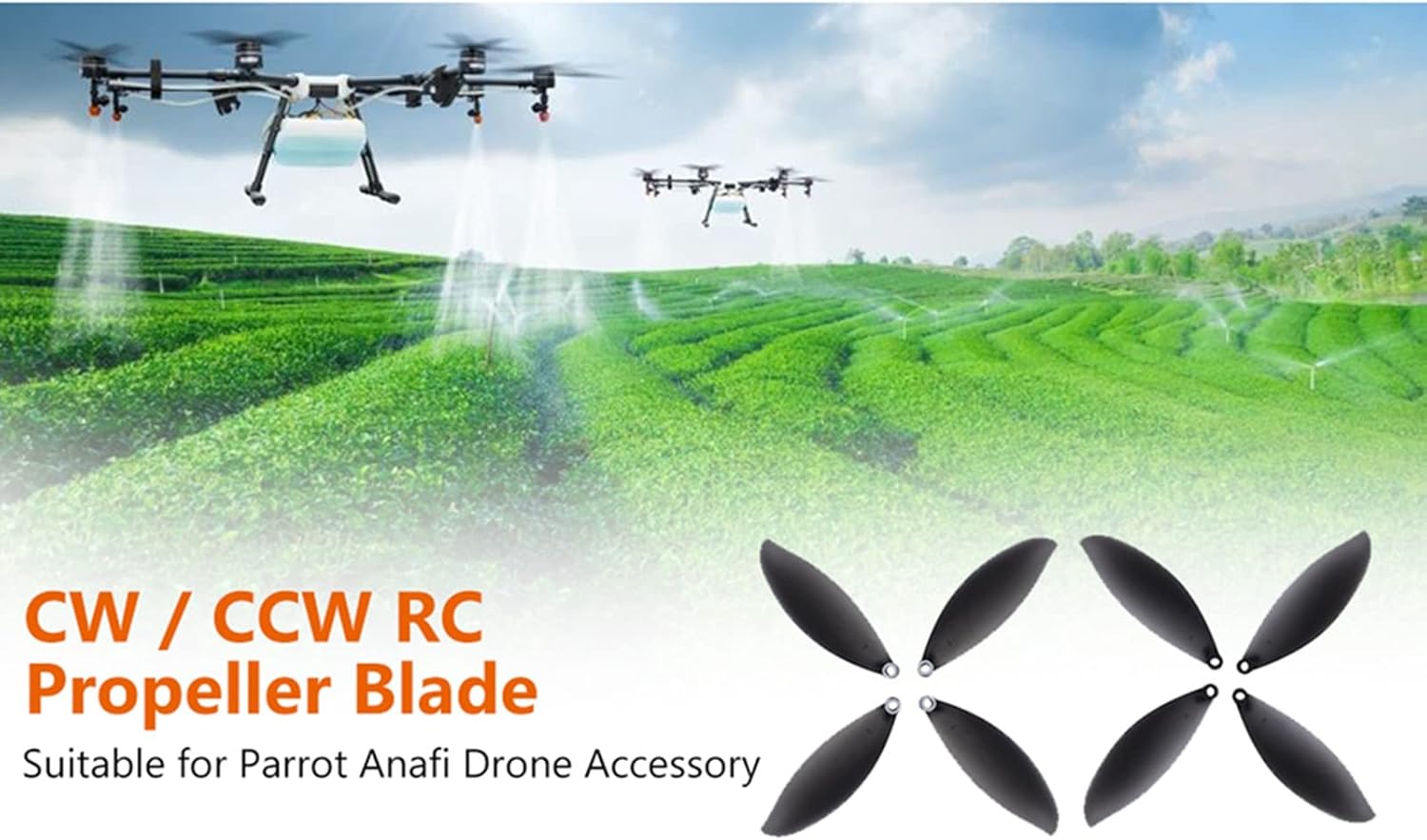 plplaaoo Drone Propeller Blades,8pcs RC Drone Propeller Blade,CCW/CW Propeller Blades Props for Anafi Drone Rc Quadcopter Remote Control Drone Blade Spare Parts