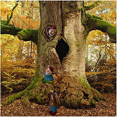 Zwerg Aus Dem Baumdeko - Gartendeko - Baumgesicht - Skulptur - Gartenzwerg Angeln Figur Zwerg Deko Garten Gartenzwerg Figuren Dekoration (A) Cover