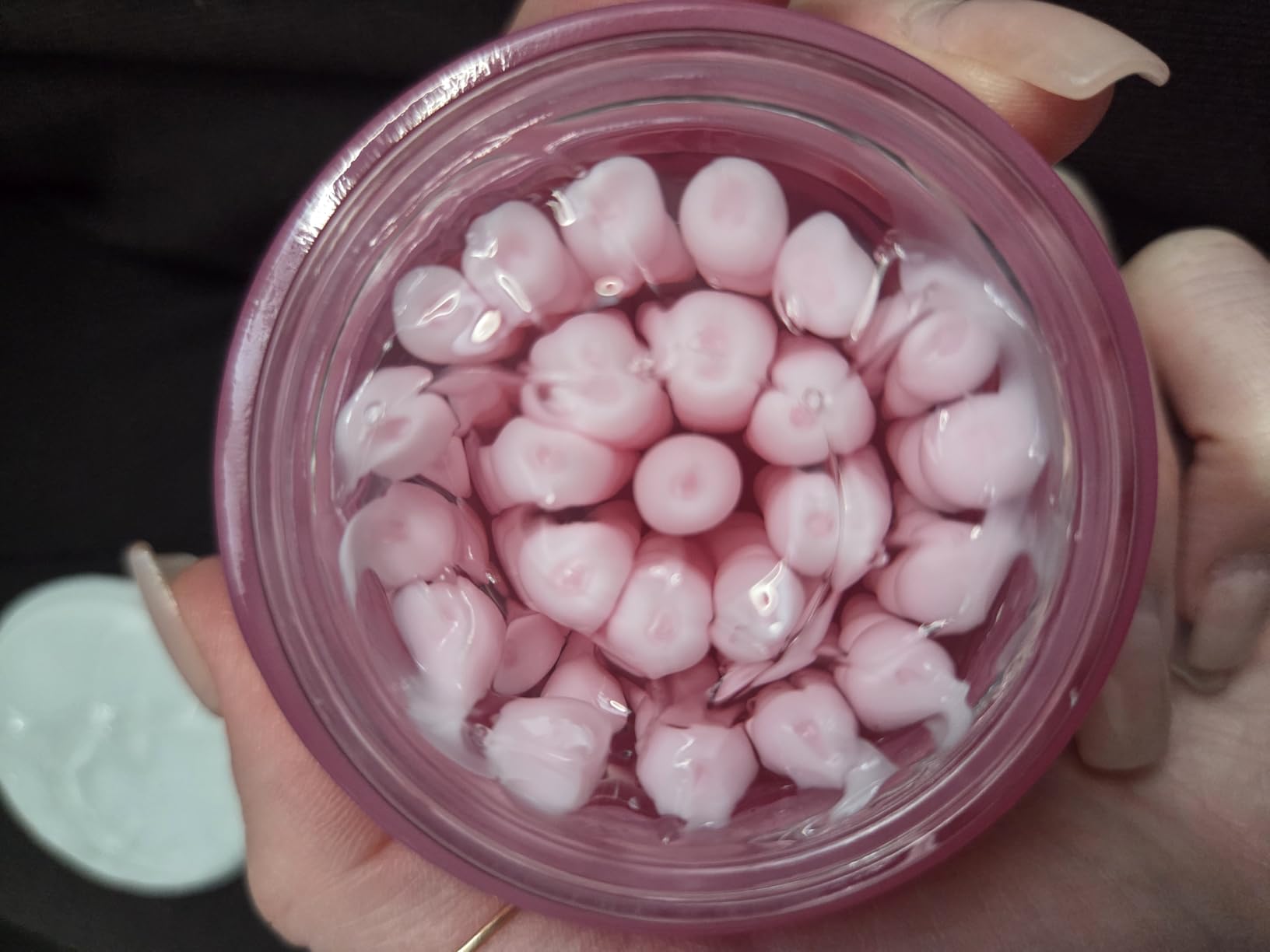dewyhour Pink Collagen Capsule Face Cream, Lightweight Face Moisturizer, Smoothing & Firming, Brightening Glow, Improves Appearance of Uneven Tone, Korean Skincare, For Dry Skin