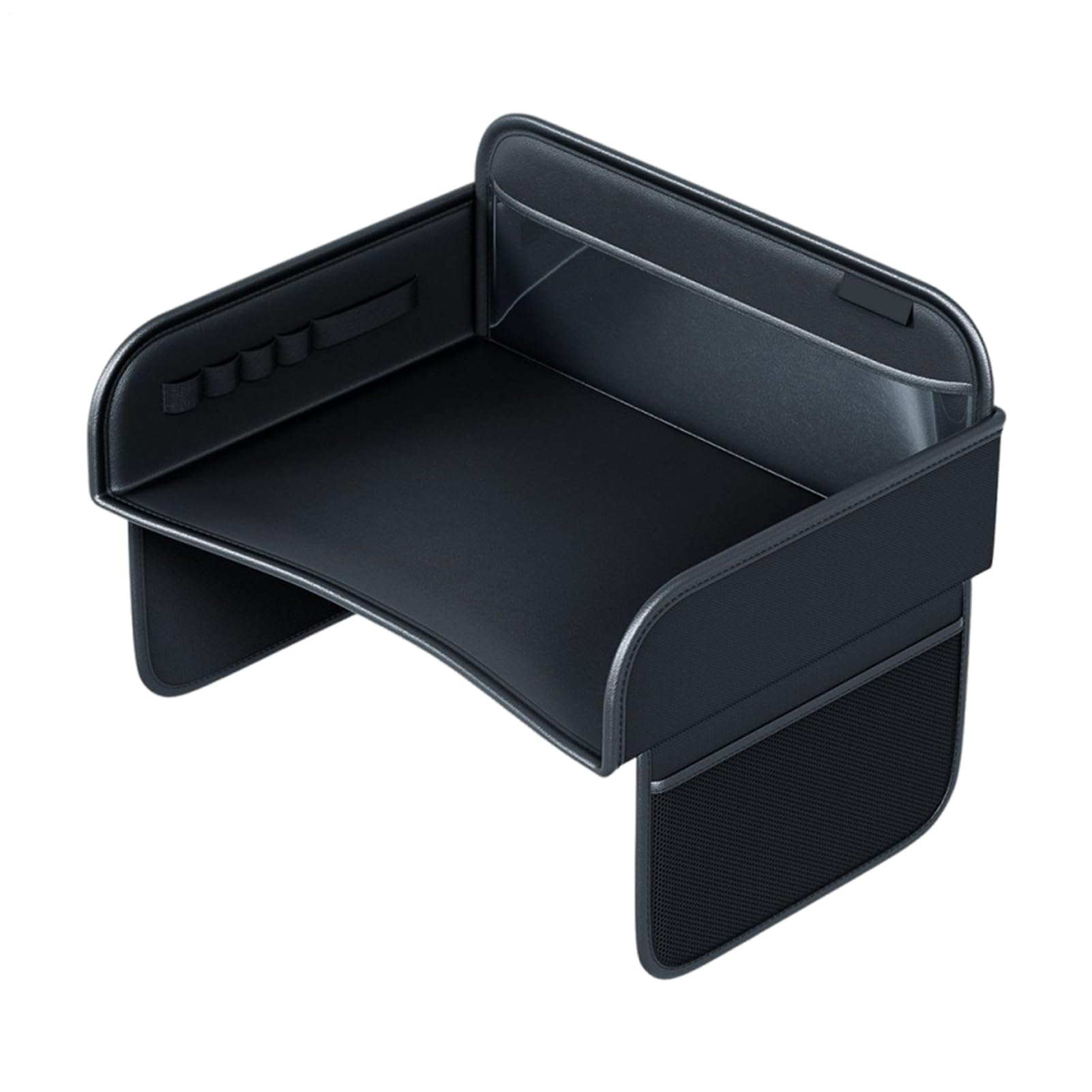 Plateau De Voiture Pour,Tablette De En Similicuir Pour Siège Auto Bébé | Support Pour Tablette Organisateur De Bureau Pour Genoux Avec Gobelet À Collations Pour Enfant Et