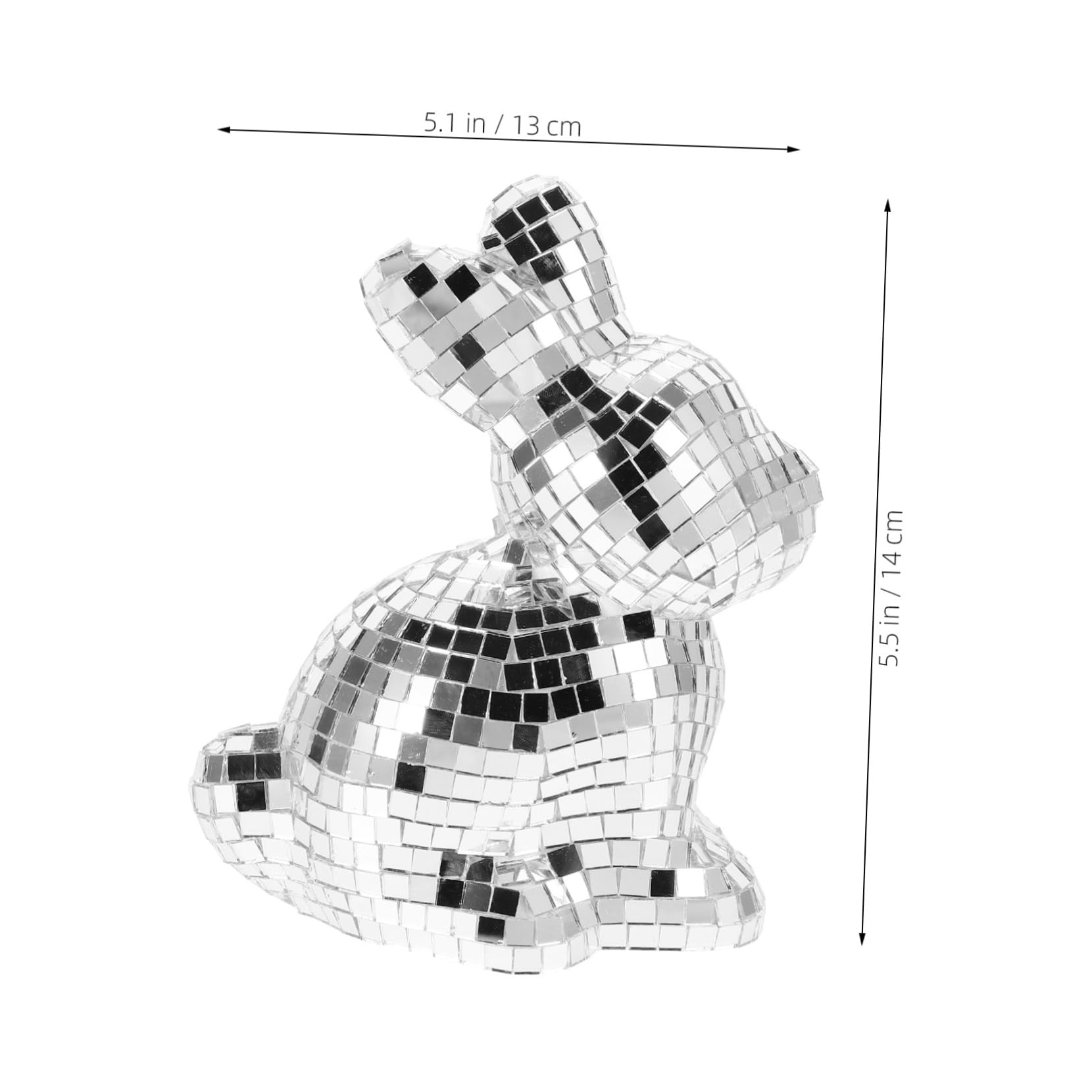 MAGICLULU Reflective Glass Disco Figurine for Weddings Birthdays and Parties Sparkling Tabletop Decoration Lightweight and Portable Celebratory Atmosphere Modern Design