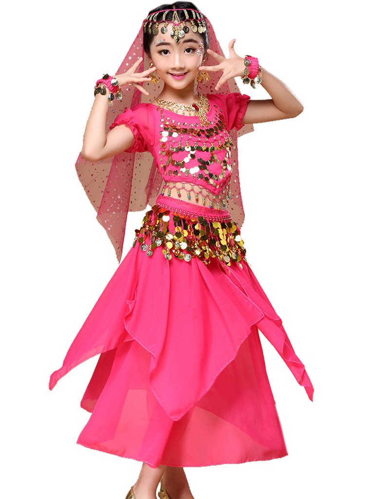 Girl Halloween Belly Dance Costume Outfit Indian Oriental Carnival All Set