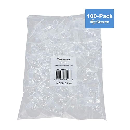 Miniatura 2 de Steren Buje de alimentación simple RG6 transparente - Paquete de 100