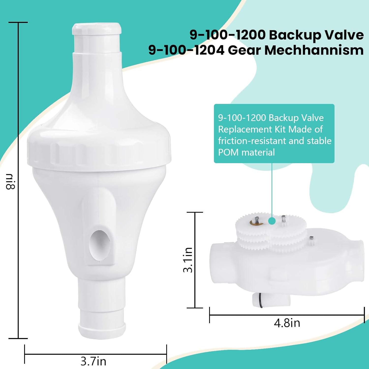 9-100-1200 Backup Valve Kit Compatible with Polaris 360 Pool Cleaner